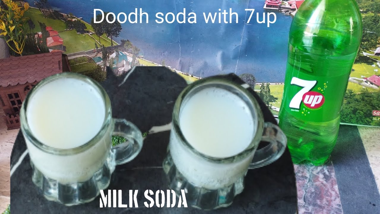 Milk Soda Recipe/ Milk Soda Drink/دودھ سوڈا بنانے کا آسان طریقہ Doodh soda with 7up /دودھ سوڈا