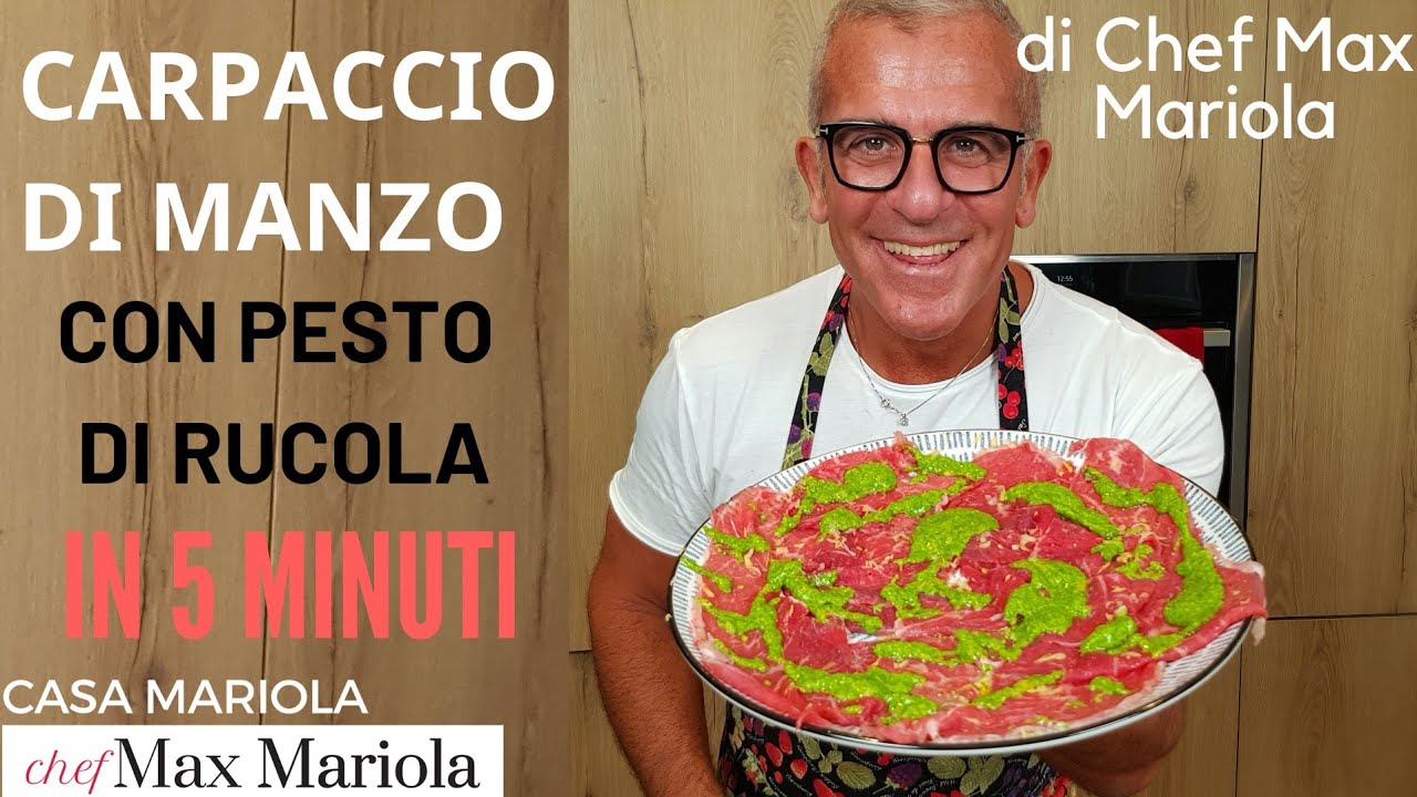 CARPACCIO DI MANZO con PESTO DI RUCOLA - in 5 minuti