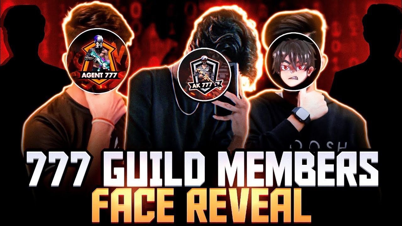 777 OFFCL Guild Members Face Reveal🔥|Garena Free Fire Telugu❤️|
