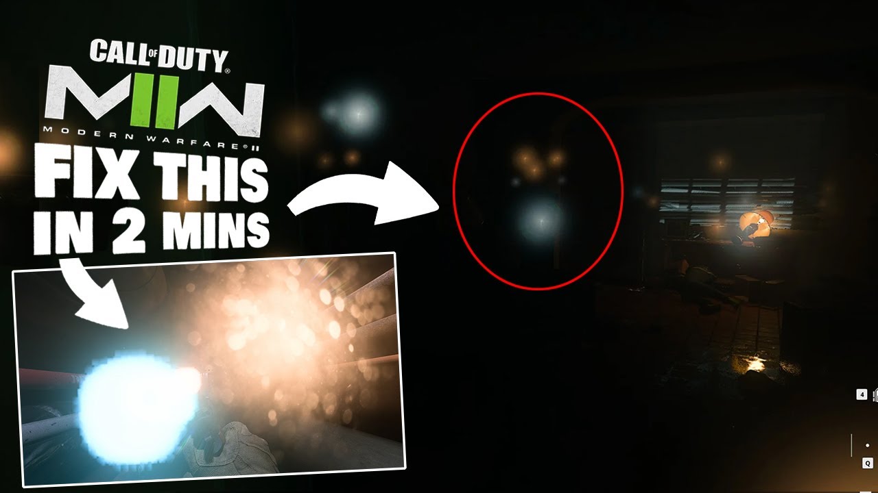 MW2 Lens Flare Light Glare EASY FIX in 2 Minutes! ( Glitch Fix Tutorial PC / Prison Break Mission )