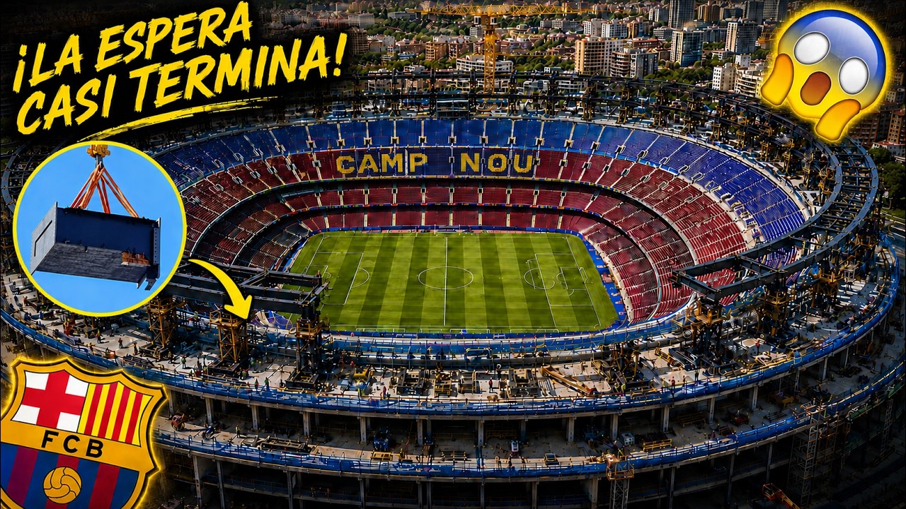 &iexcl;Avance BRUTAL del Camp Nou || Fachada Moderna, Techo Gigante y Nuevas Gradas