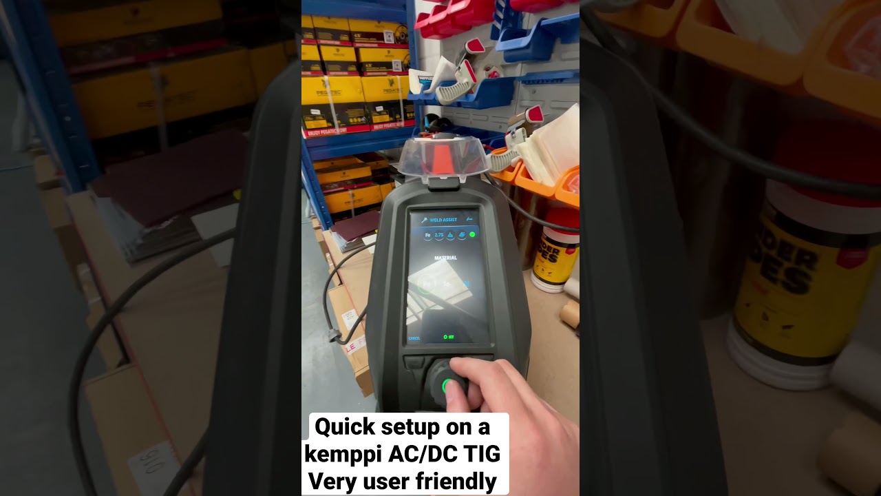 Very quick look at the Kemppi TIG welder user interface