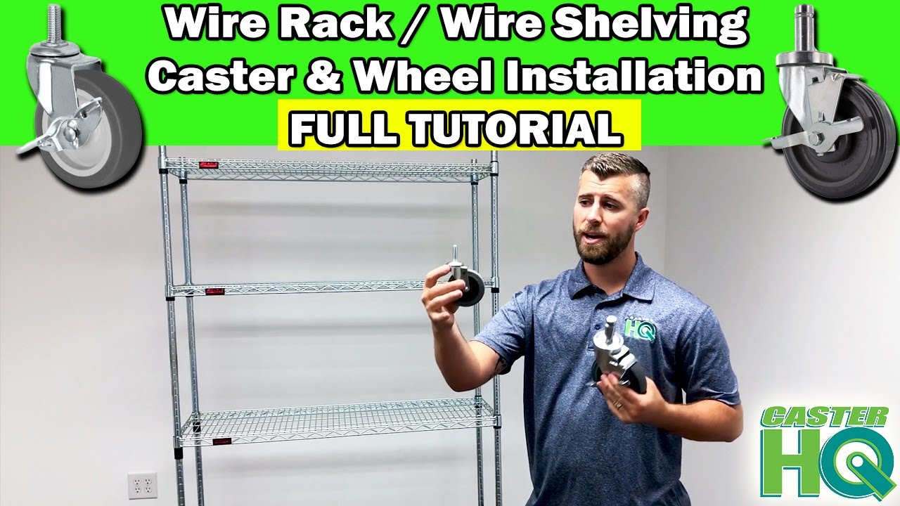 Wire Shelving Wheels & Caster Installation Tutorial - Fits All Major Brands of Wire Racks