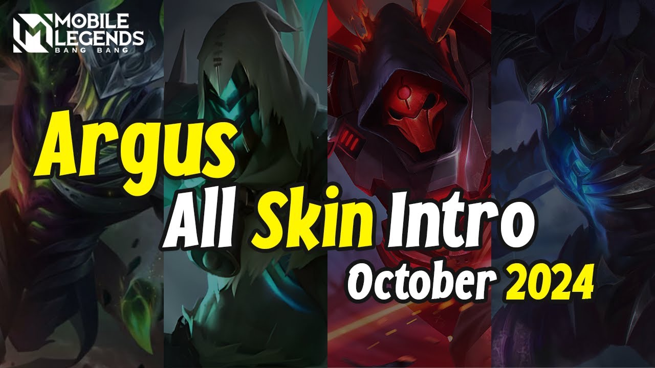 Argus (2024) - All Skin Intro Animation - Mobile Legends Hero Skin Showcase