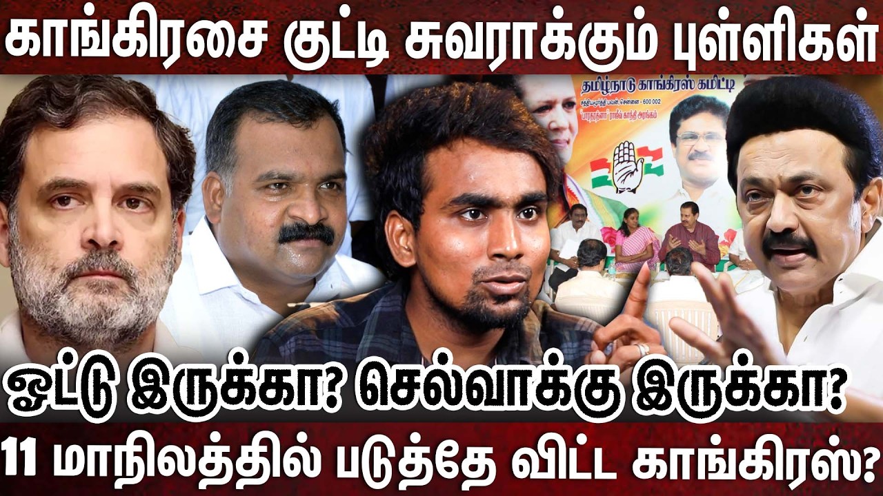 தமிழகத்தில் இருக்குற கொஞ்ச நஞ்ச காங்கிரஸ் செல்வாக்கும் போய்டுச்சு? | CONGRESS | RAHUL GANDHI |