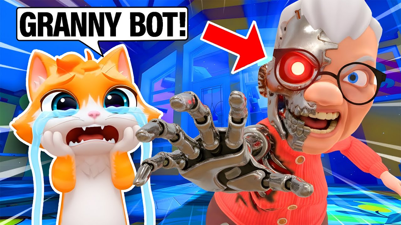 EVIL GRANNY ROBOT is INSANE in I AM CAT VR!