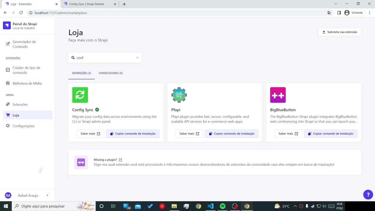 Strapi v4 - Instalando plugins
