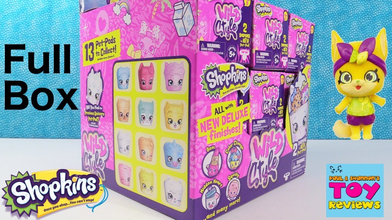 Shopkins Season 9 FULL BOX Wild Style 2 Packs Precious Unicorn Hunt | PSToyReviews