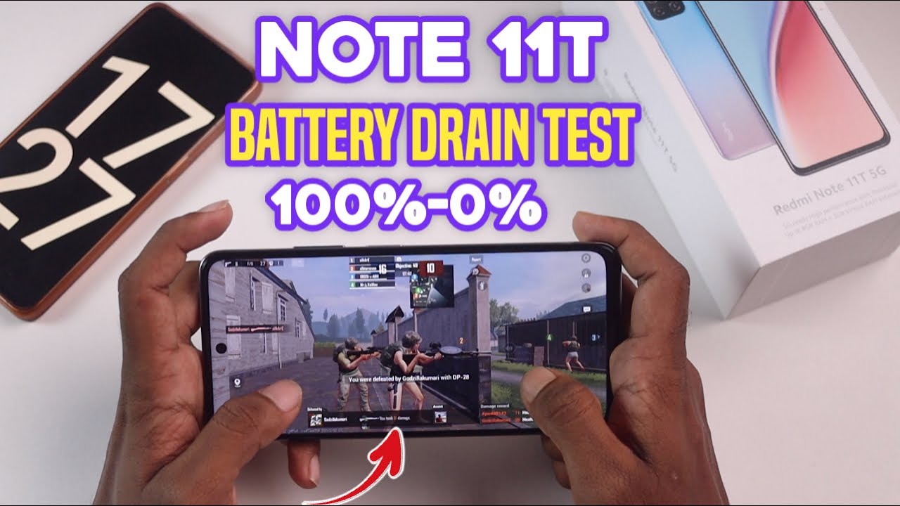 Redmi Note 11T 5G Battery Drain Test 100% - 0% with PUBG MOBILE & Heating Test