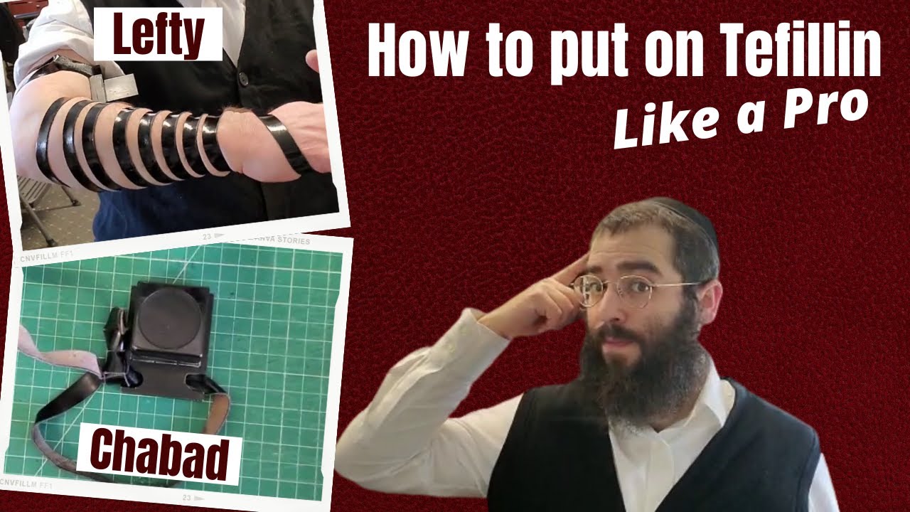 Chabad Custom / Tefillin for Left handed. How to put on Tefillin Minhag Chabad. Tefillin Blessing.