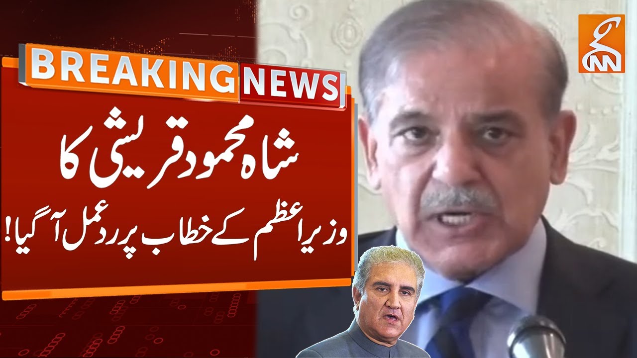 PTI Leader Shah Mehmood Reaction Over PM Shehbaz Speech | Breaking News | GNN