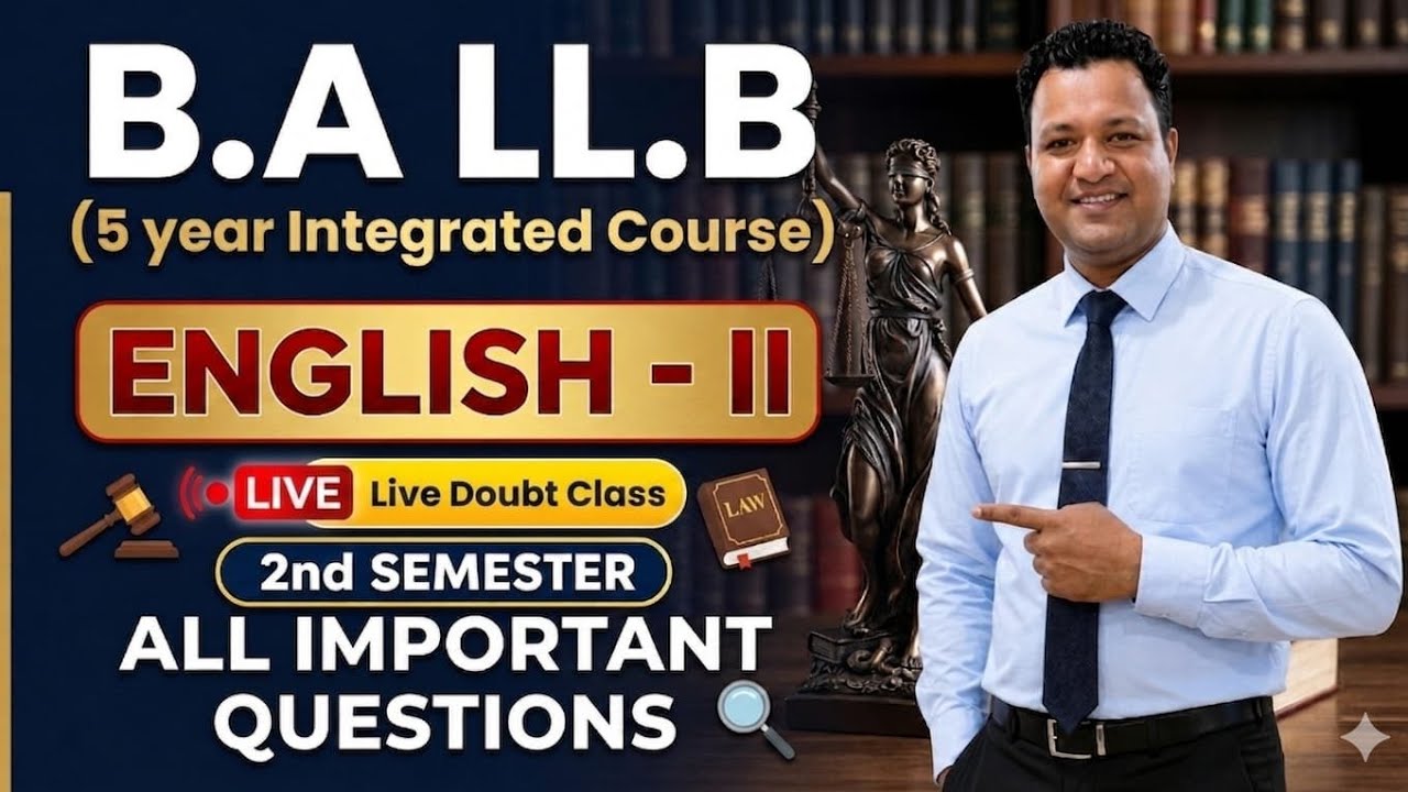 B.A.LL.b|ENGLISH|Live Doubt Class|2nd Sem| First Yr|#law #ballb #llb_entrance_exam #gurujiclasses