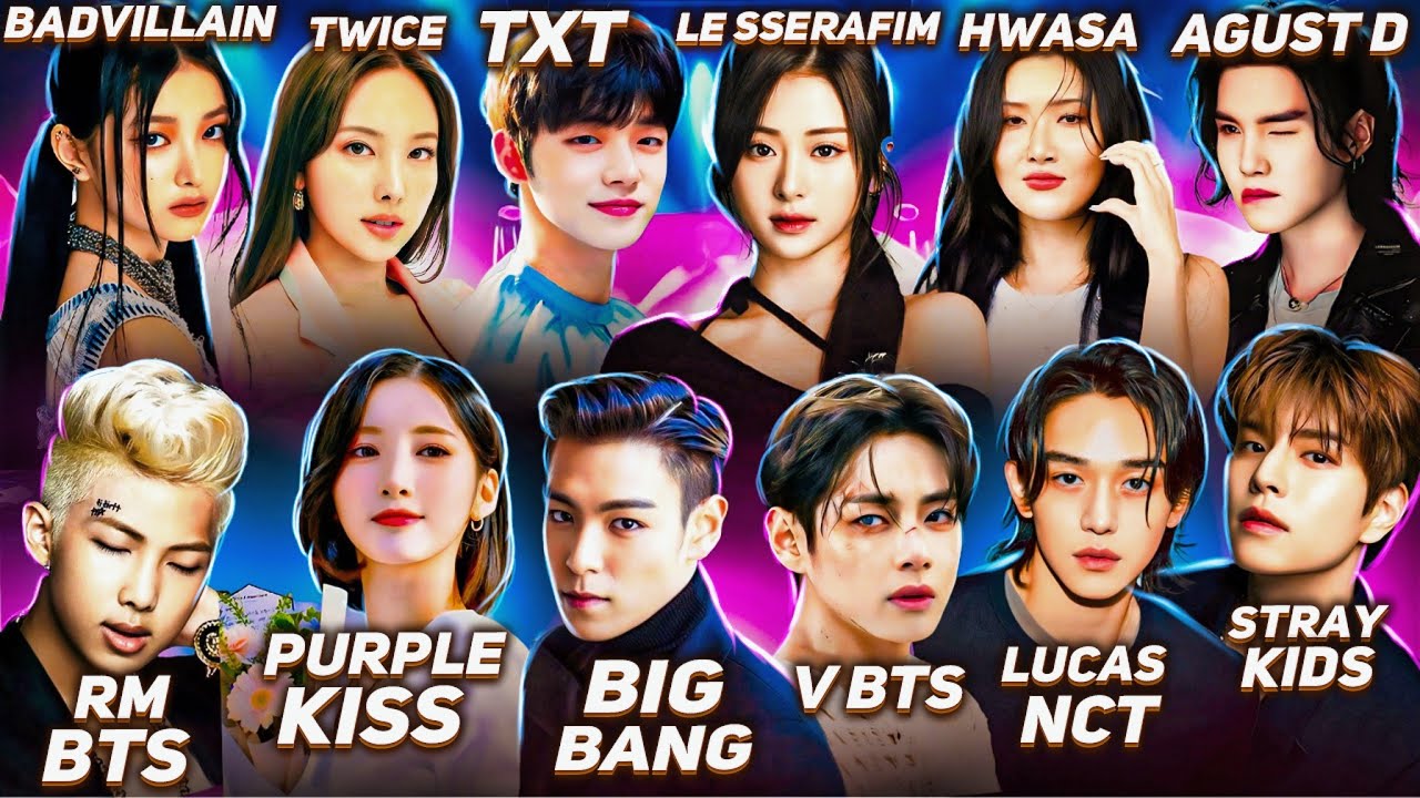 Реакция на Stray Kids, V BTS, Agust D, Hwasa, RM, TXT, Bigbang, Twice, Le Sserafim, Lucas, Chung Ha