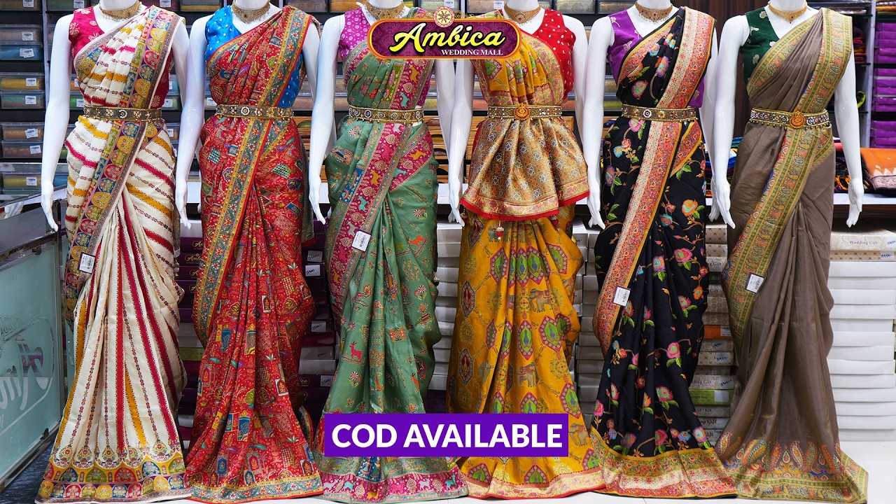 Kashmiri Pashmina Work Sarees | COD + Free Shipping | Ambica Wedding Mall