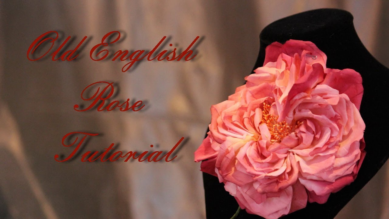 Английская роза Цветы из шёлка  в  техникe Somebana 3 old English Rose 3
