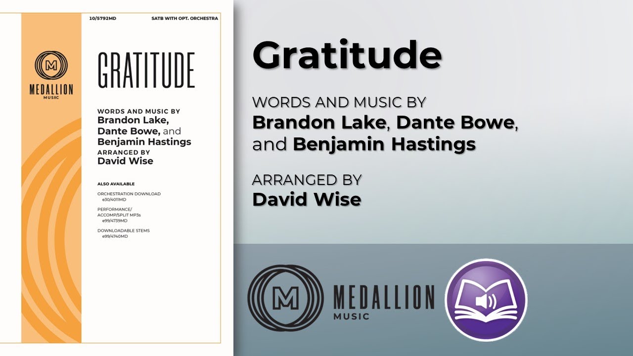 Gratitude | arr. David Wise