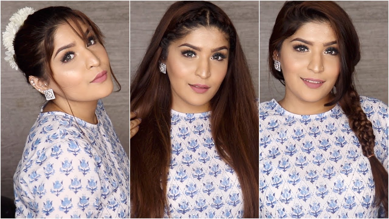 3 Easy No Heat Hairstyles For Diwali | Diwalog Day 17 | Shreya Jain
