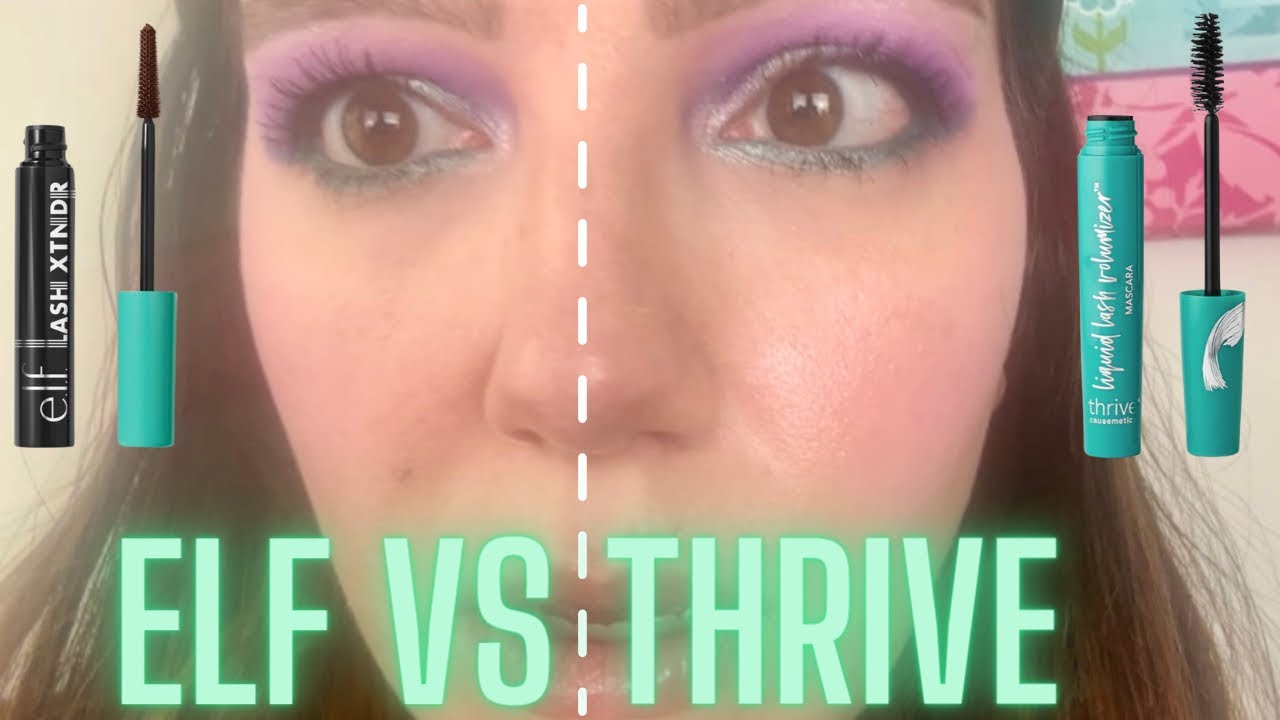 BATTLE OF THE TUBING MASCARAS | ELF VS THRIVE