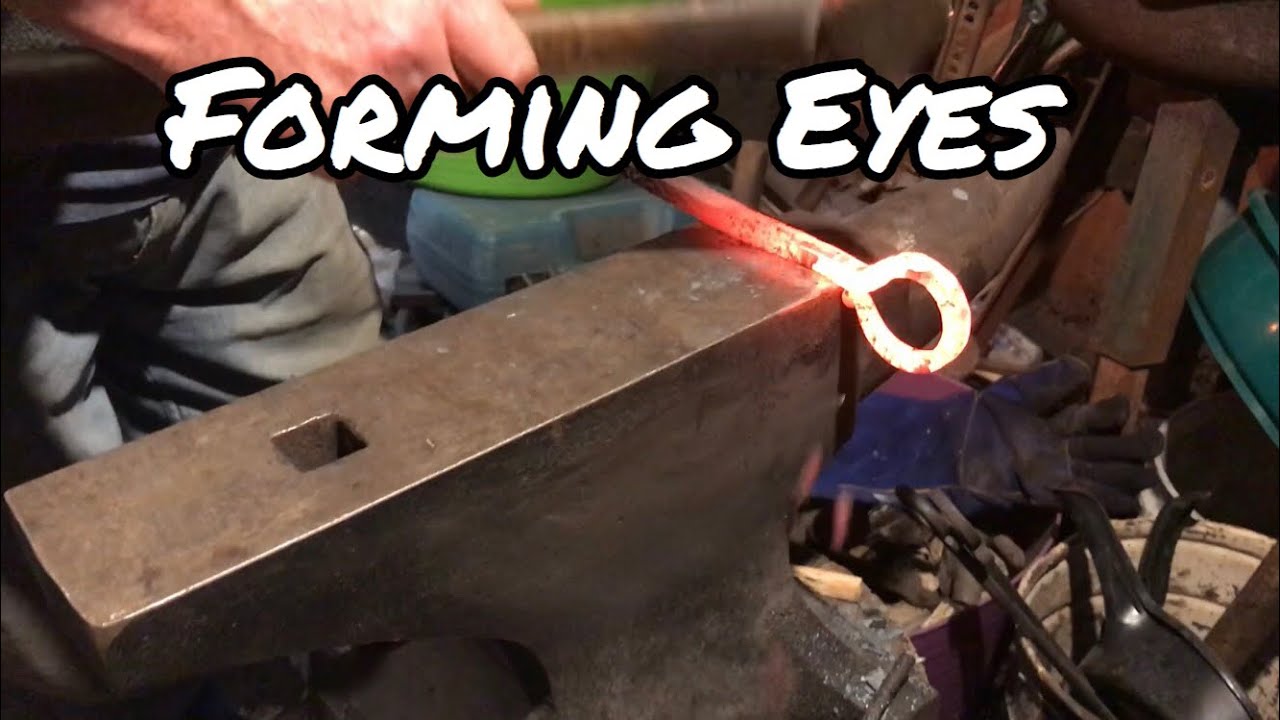 Beginner Blacksmithing forming eyes