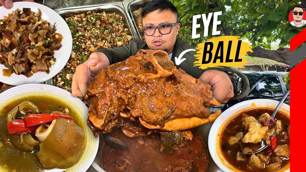Eating Super TENDER GOAT's brain and eye in CEBU!! Makes you smarter and clears VISION!!