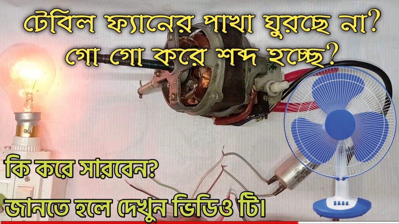 টেবিল ফ্যান চালালে গো গো করে শব্দ হচ্ছে? ফ্যান ঘুরছে না? ।। Tabel  Fan Common Problem ।।#BongElectro