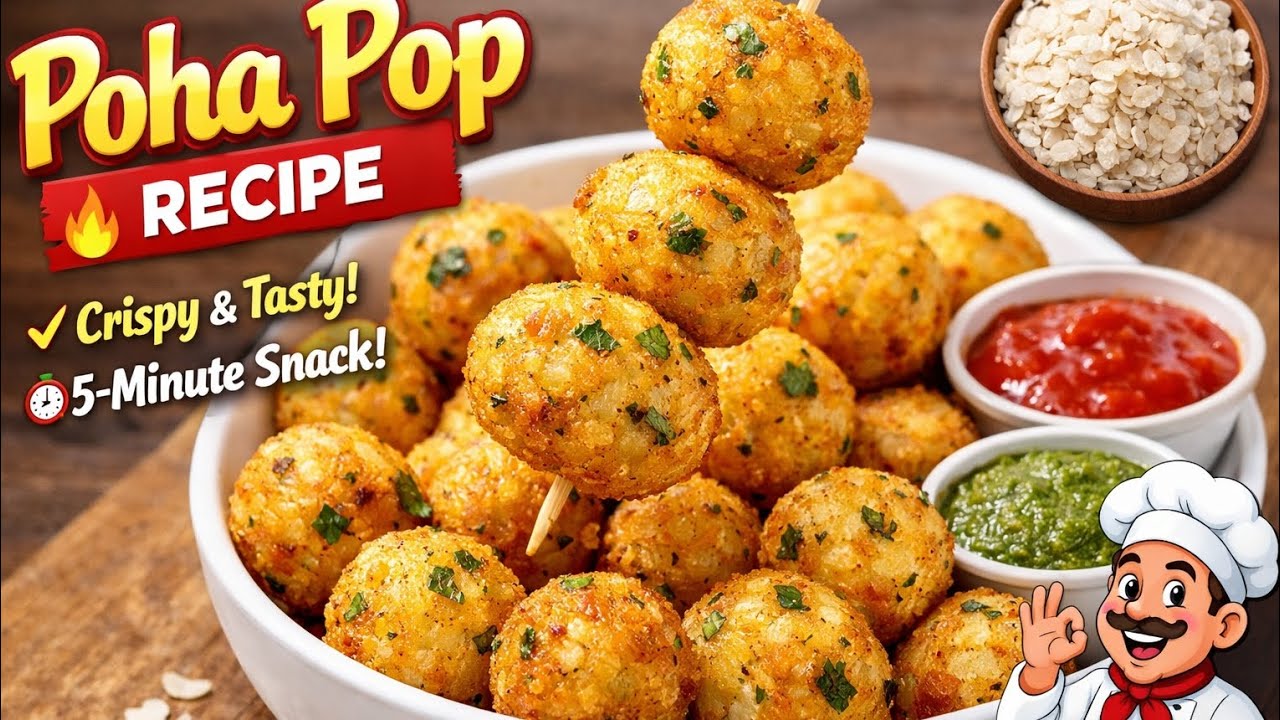 Poha Pop at Home 🔥 Easy & Tasty Evening Snack |  #babitakirasoi
