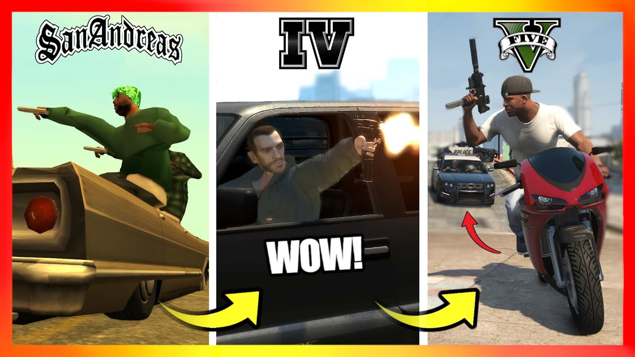 Evolution of DRIVE-BYs LOGIC in GTA Games! (GTA 3 → GTA 5)