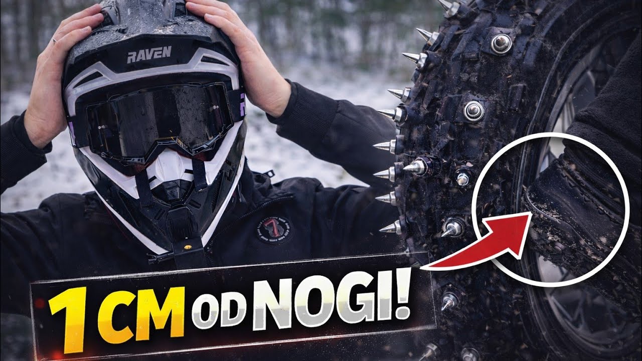 KOLCE wbiły mu sie Prawie w nogę. Pół metra śniegu w lesie 