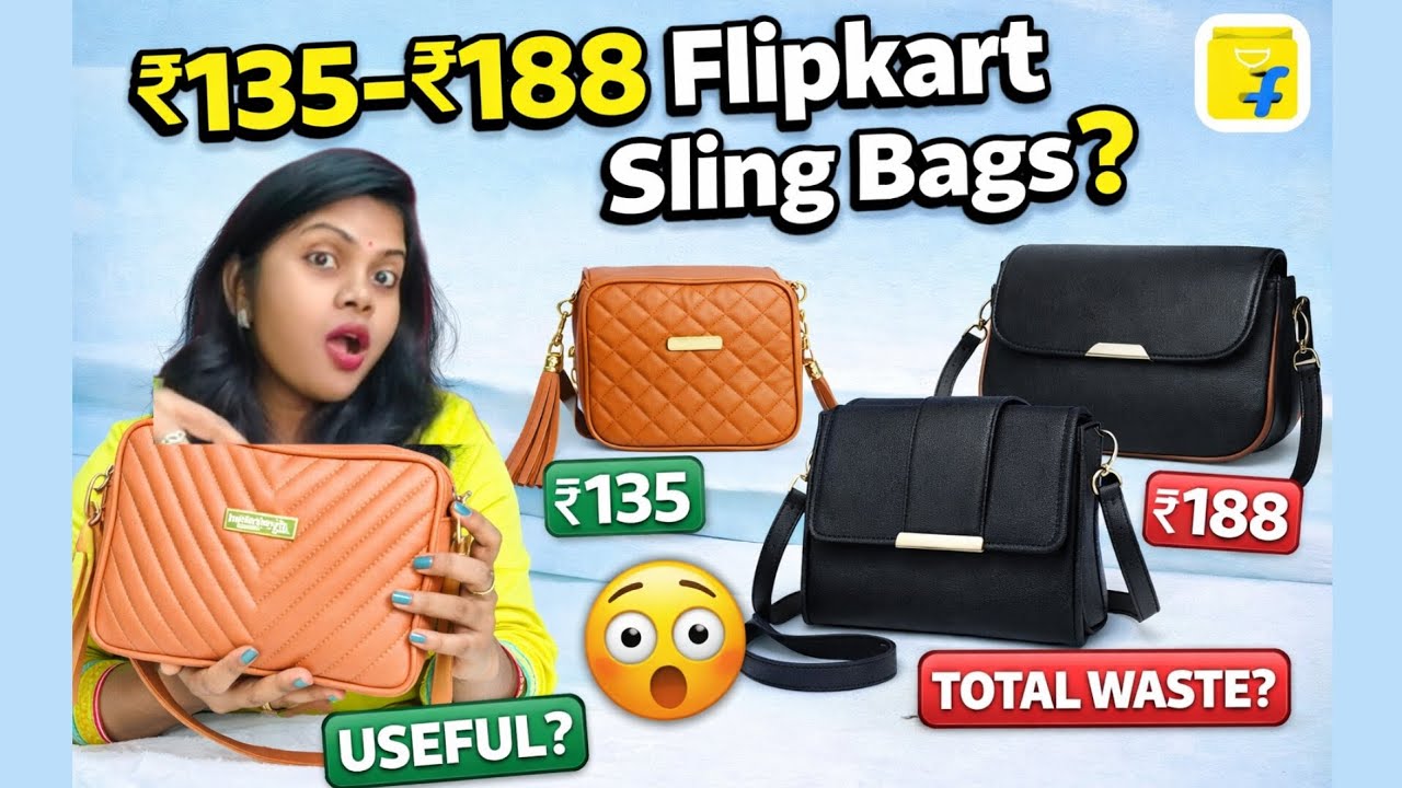 Cheap Nahi, Smart Choice? 🤔 Flipkart Sling Bags|| Girls & Office Use Reality Check