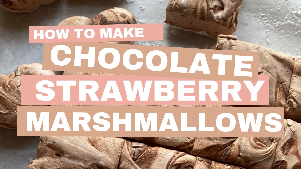 How to Make Chocolate Covered Strawberry Artisan Marshmallows from Scratch without Pork Gelatin