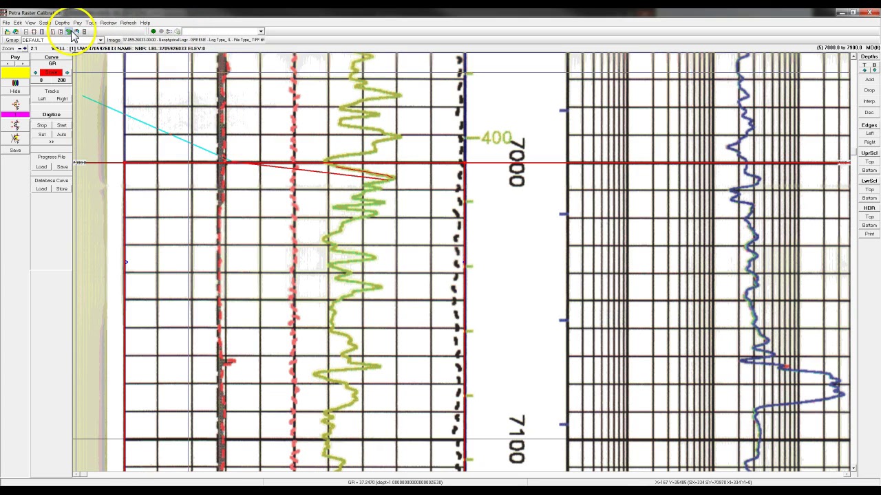 Digitizing Raster Logs in Petra