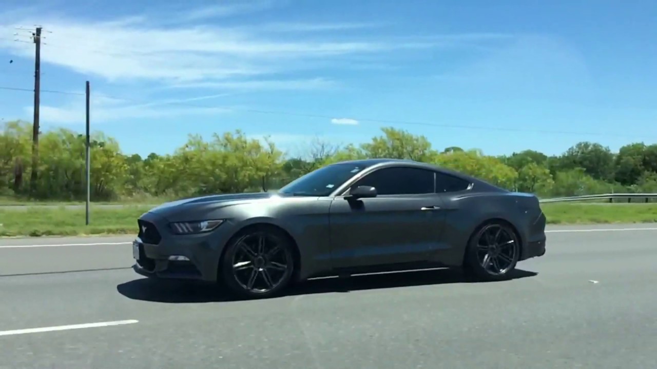 Getting the new belt on my procharged mustang