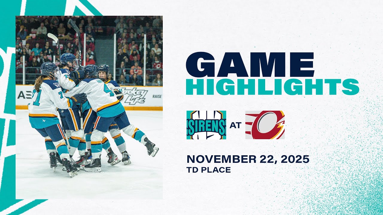 PWHL Highlights | New York Sirens at Ottawa Charge | November 22, 2025