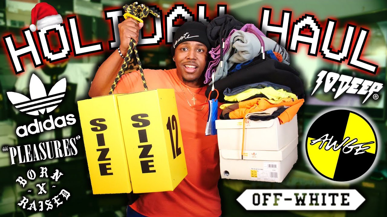 INSANE CLOTHING & SNEAKER HAUL! 15 + NEW PICKUPS FROM OFF-WHITE, ADIDAS, AWGE, & MORE ($2000+)