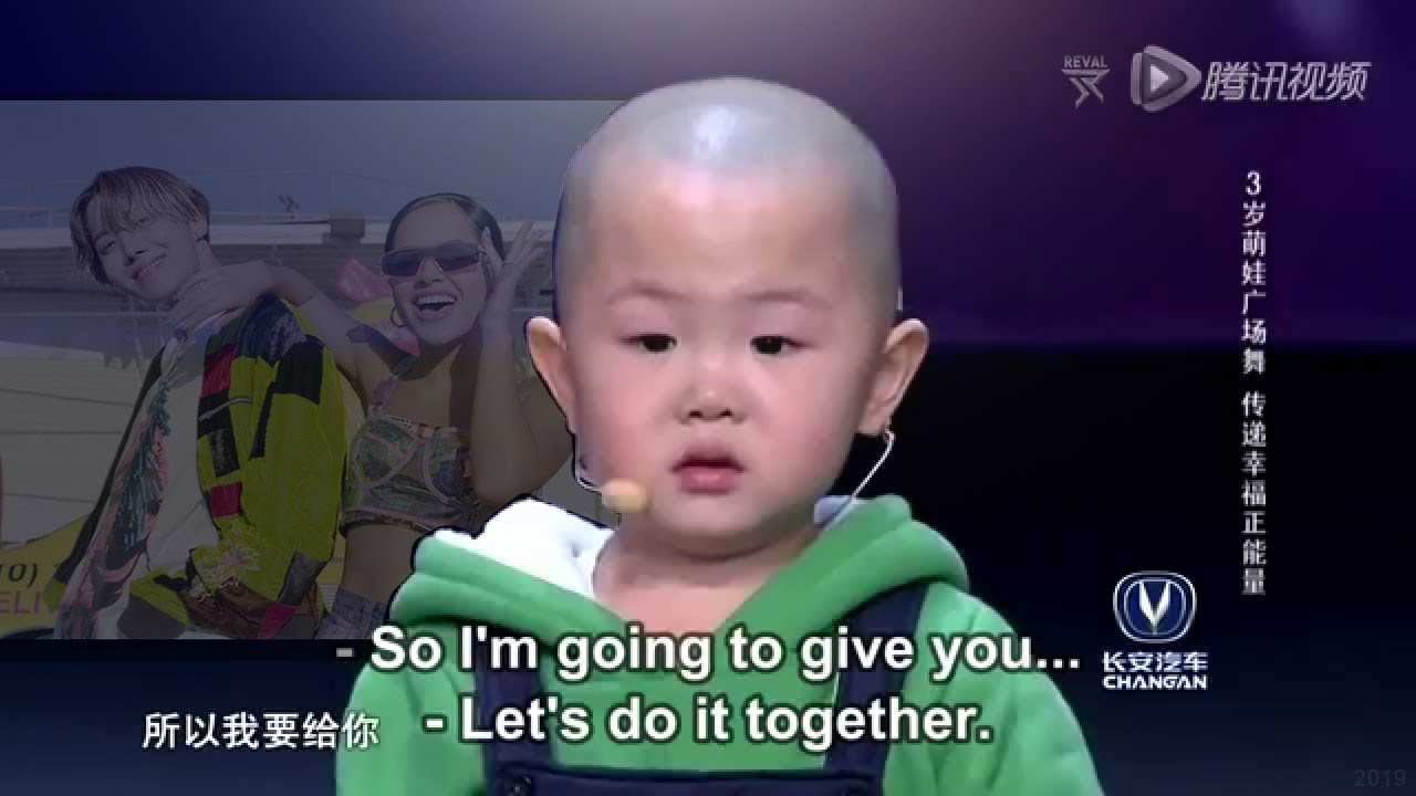 3 years old baby dances on j-hope 'Chicken Noodle Soup (feat. Becky G)' MV