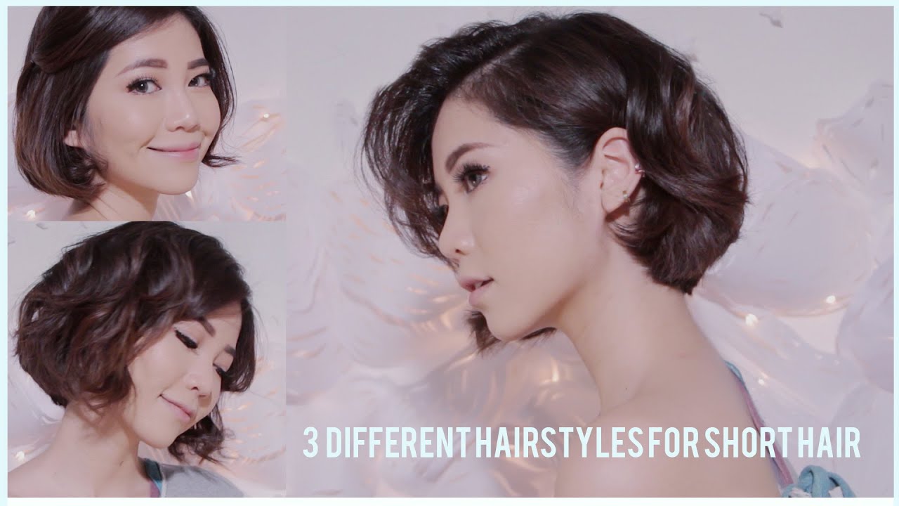 3 Different Hairstyles for Short hair using Flat iron