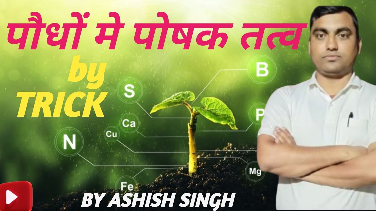 पौधों में पोषक तत्व। Essential elements in plants 