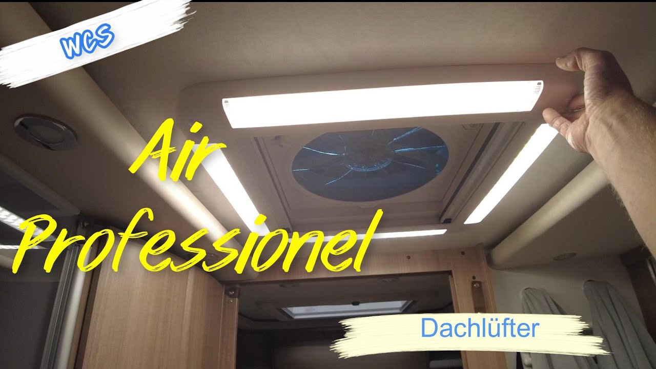 Einbau von 2  Air professionel 400 Dachlüftern mit LED und Verdunkelungsrahmen in einen Concorde