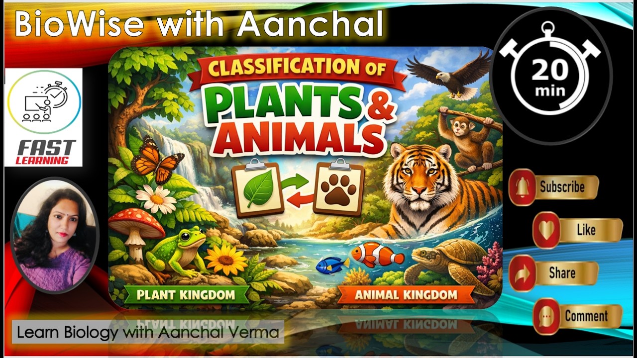 Classification of Plants | Classification of animals | ICSE | CBSE | Class 7-9 | Five Kingdom System