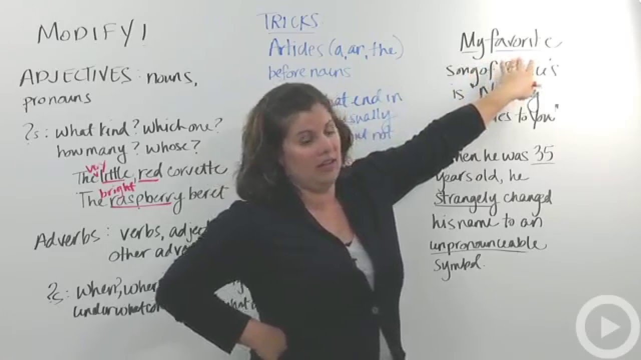 Adjectives and adverbs - Parts of speech