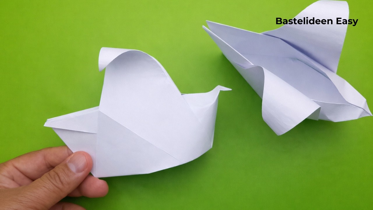 Schöner Papier-Vogel aus A4 – Schritt für Schritt Anleitung