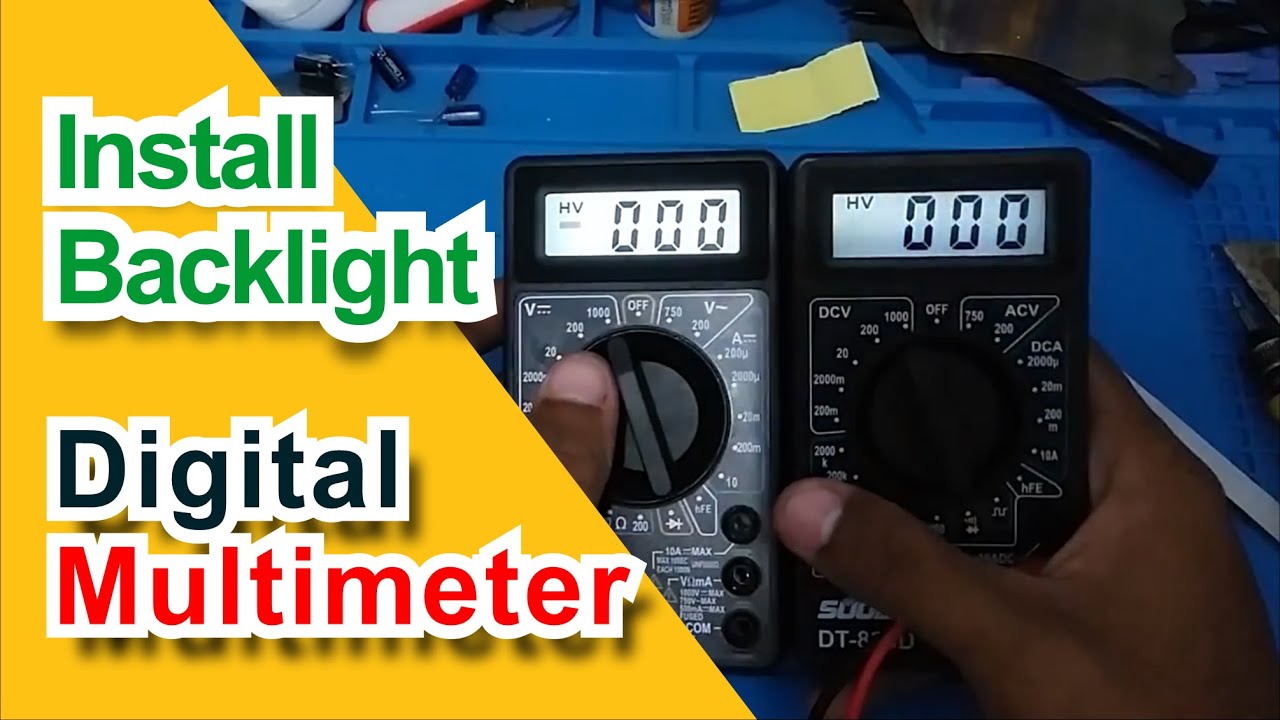 cara pasang backlight di multimeter digital