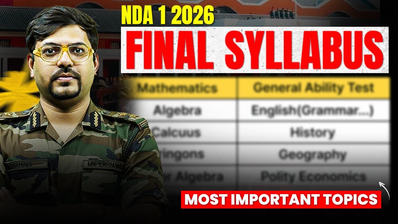 🔊 Final Syllabus for NDA (1) 2026 | 😱 Most Important Topics | Harsh Sir