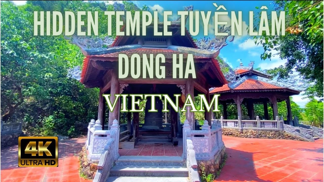 Hidden temple Chùa Tuyền Lâm in Dong Ha 4K walk with abandoned monks house