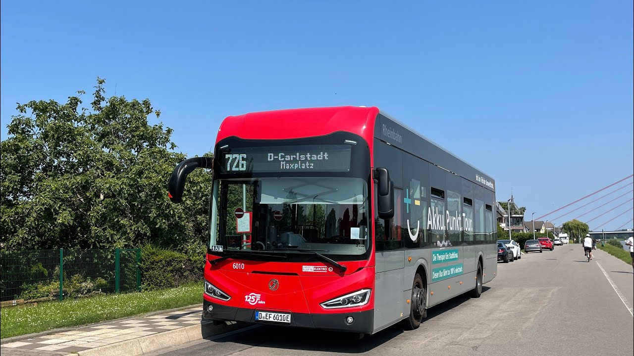 Mitfahrt im Irizar ie bus 12 Wagen 6010 D-EF 6010 der Rheinbahn Düsseldorf Linie 726