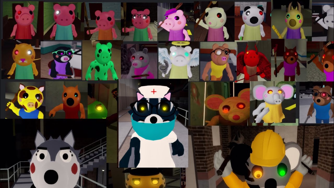 Piggy Book 1, Book 2, Extras, Remodels, Old skins and Book 2 Chapter 6 jumpscares