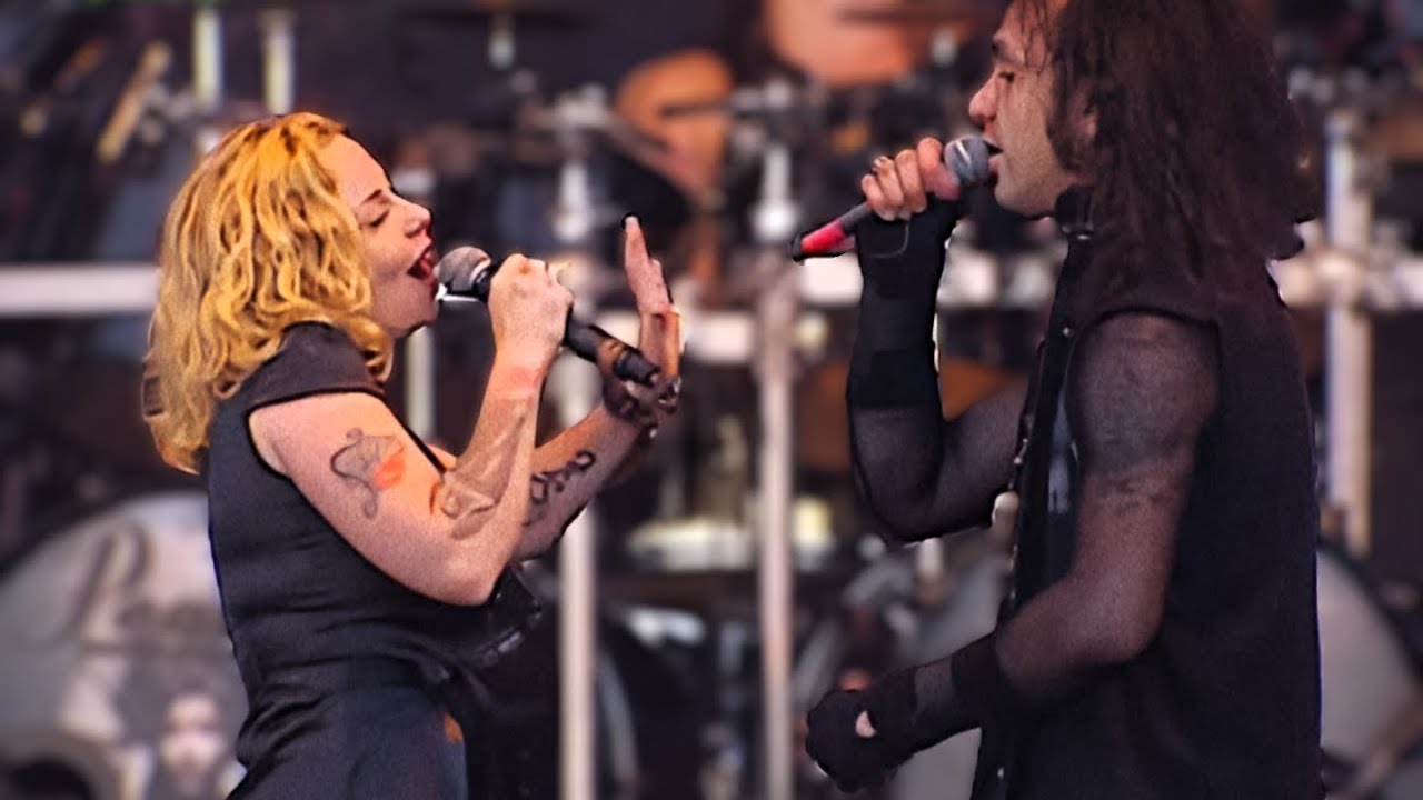 Moonspell ft. Anneke Van Giersbergen - Scorpion Flower // Luna // Raven Claws live Portugal (2010)