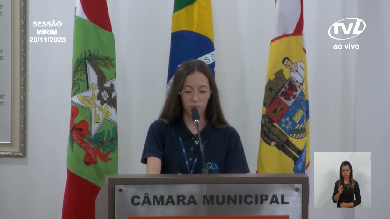 Pronunciamento Mirim Vitória Gabriele Bauer - 20/11/2023
