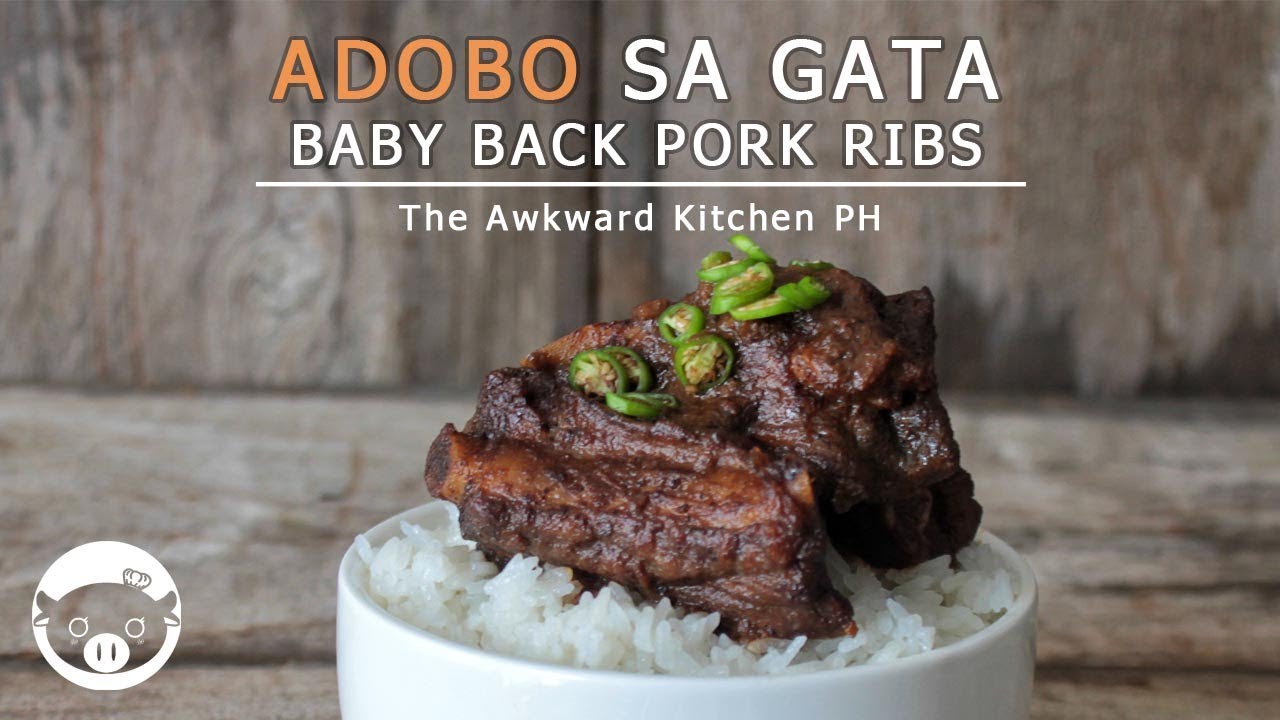 PORK ADOBO SA GATA | Pork Ribs Adobo With Coconut Milk | The Awkward Kitchen PH
