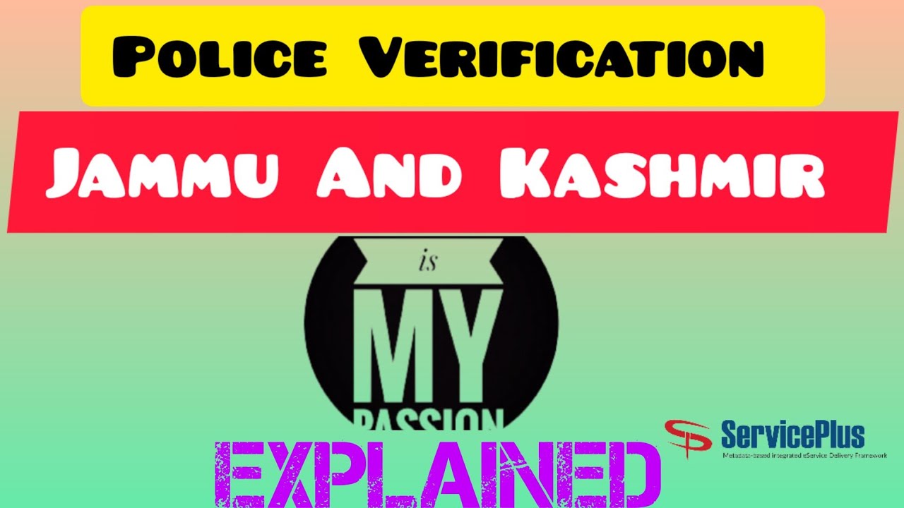 How to Apply For Character Certificate or Police Verification Online Jammu and Kashmir